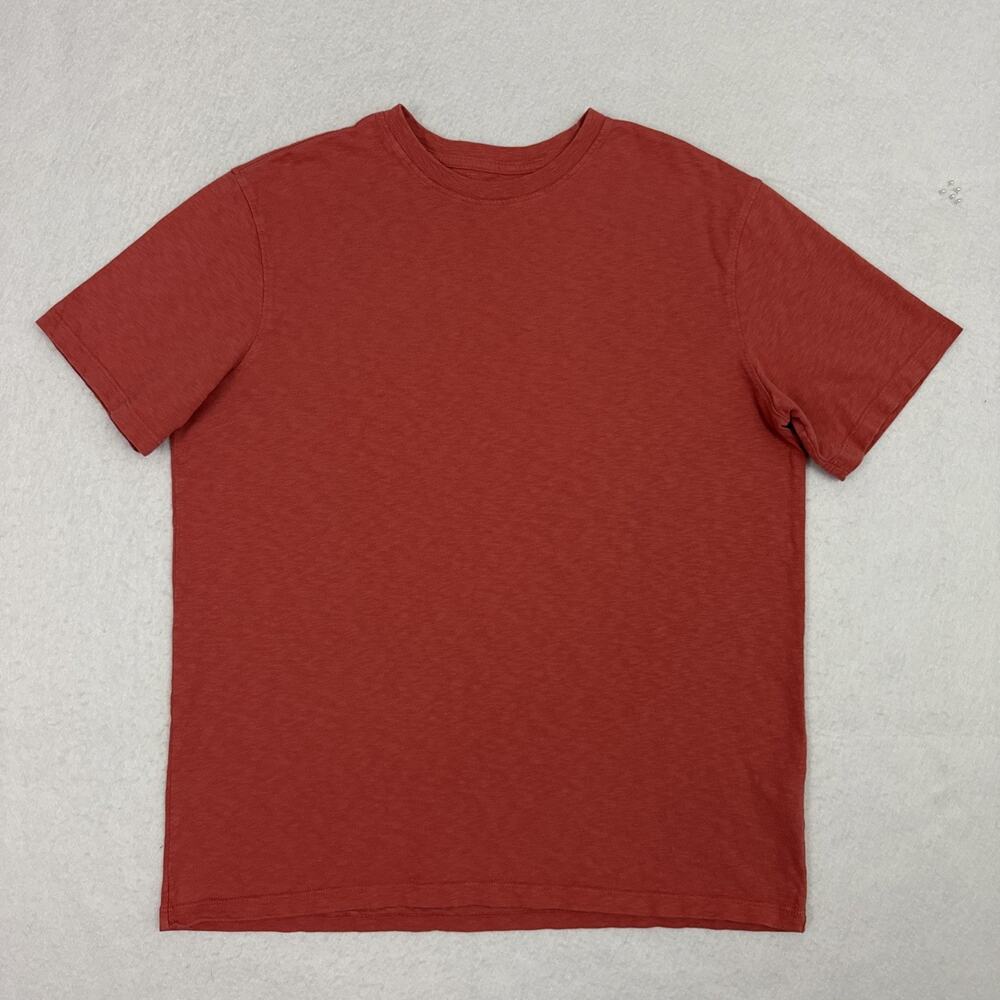 American Giant T Shirt Mens Large Red Slub Crew Neck Cotton USA Made